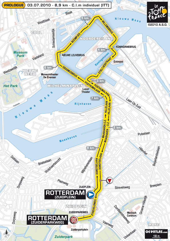Tour de France 2010 Prolog - Mapa Trasy Tour de France 2010 Prolog - Mapa Trasy